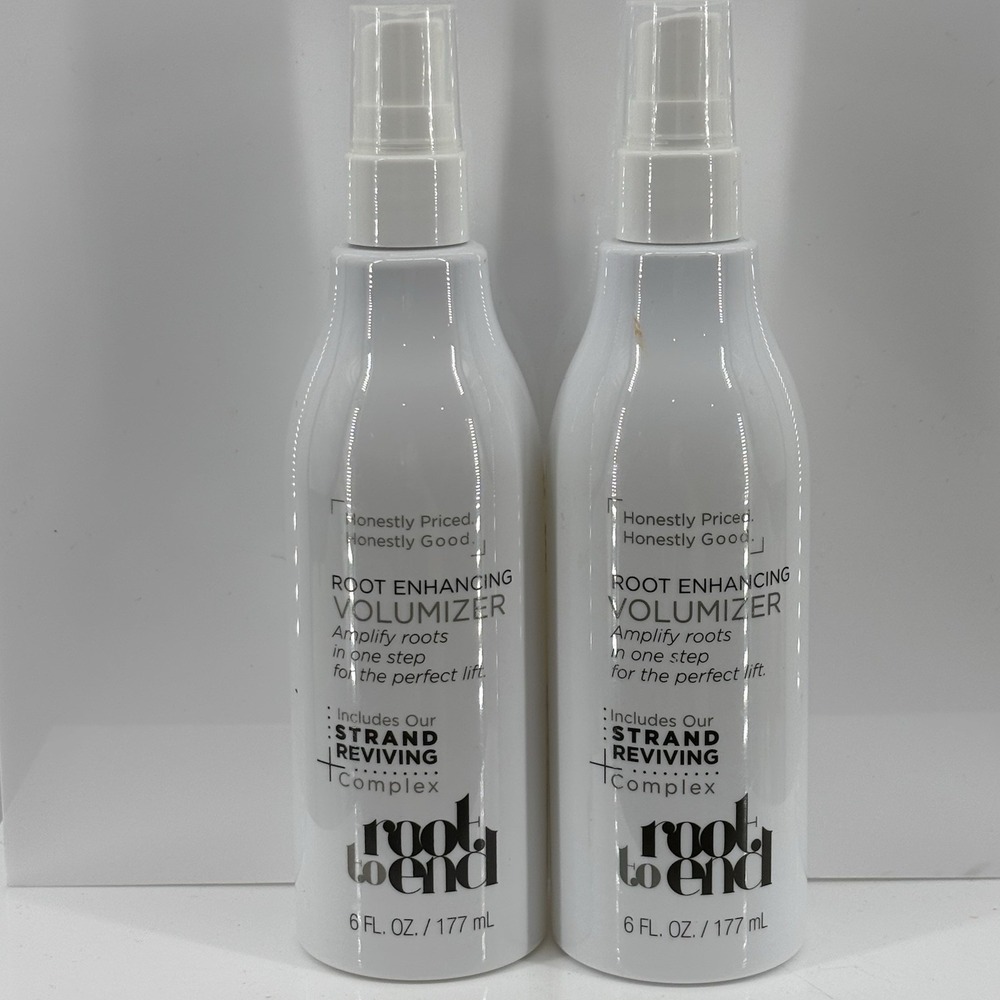 Lot of 2 Root to End Root Enhancing Volumizer Spray 6 oz Vegan Hair Lift